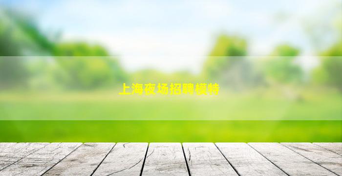 南阳夜场招聘